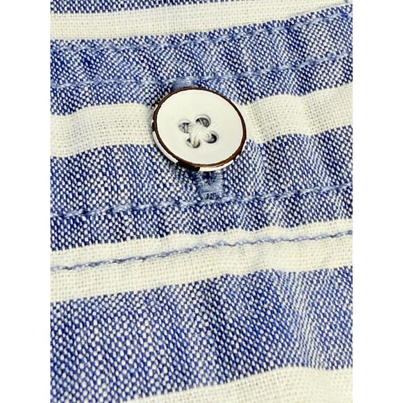 Duluth Trading Co Womens Blue White Sleeveless Tank Top Large - Picture 8 of 10